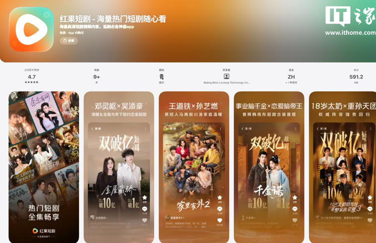 消息称字节跳动旗下红果短剧 App 日活已过亿，上线不到 3 年