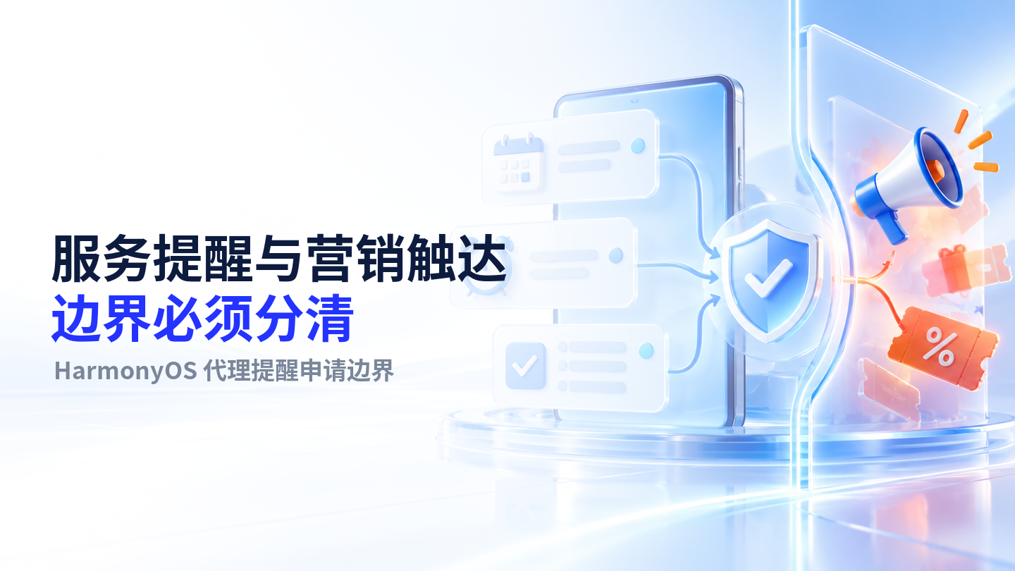 【今日资讯】华为明确代理提醒申请边界:营销场景不支持,企业 App 要先拆分两类触达